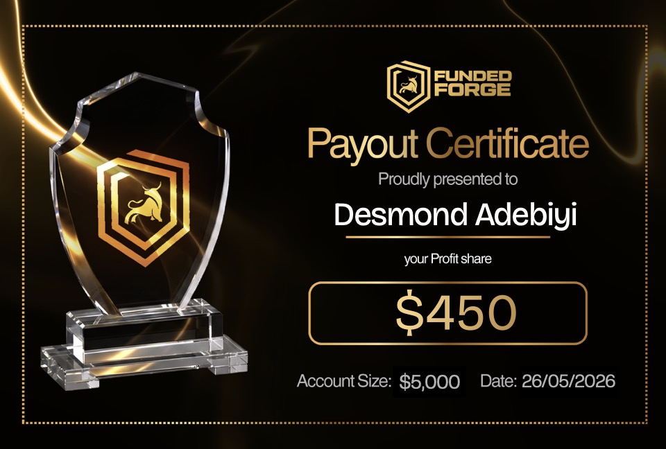 FundedForge payout certificate 02