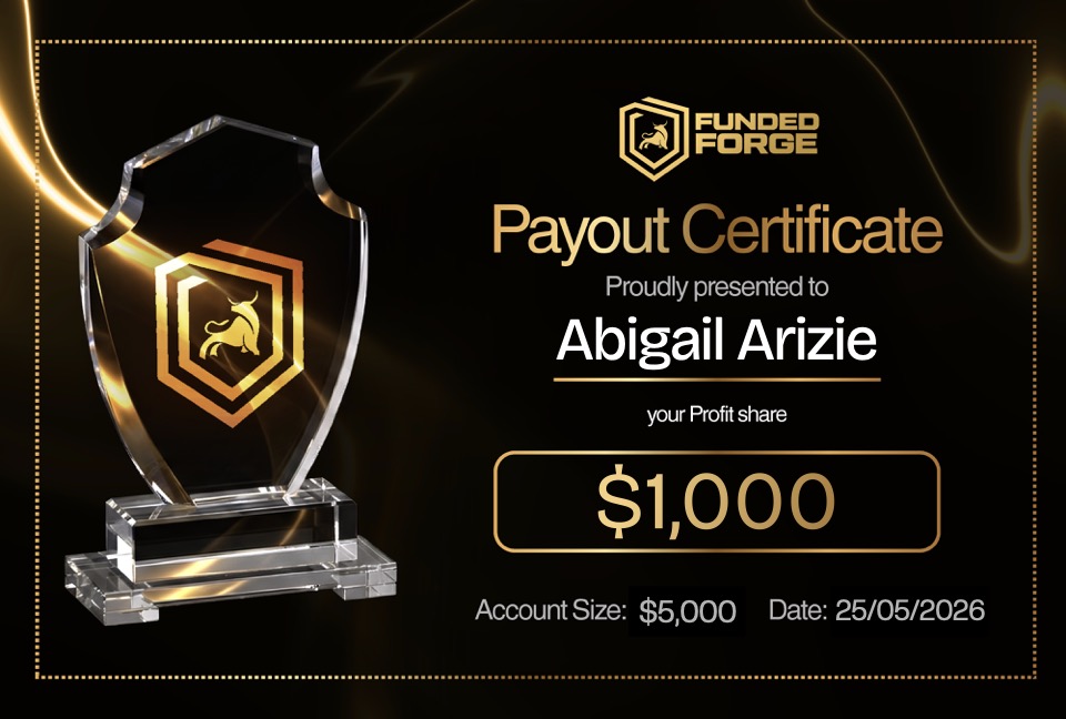 FundedForge payout certificate 05