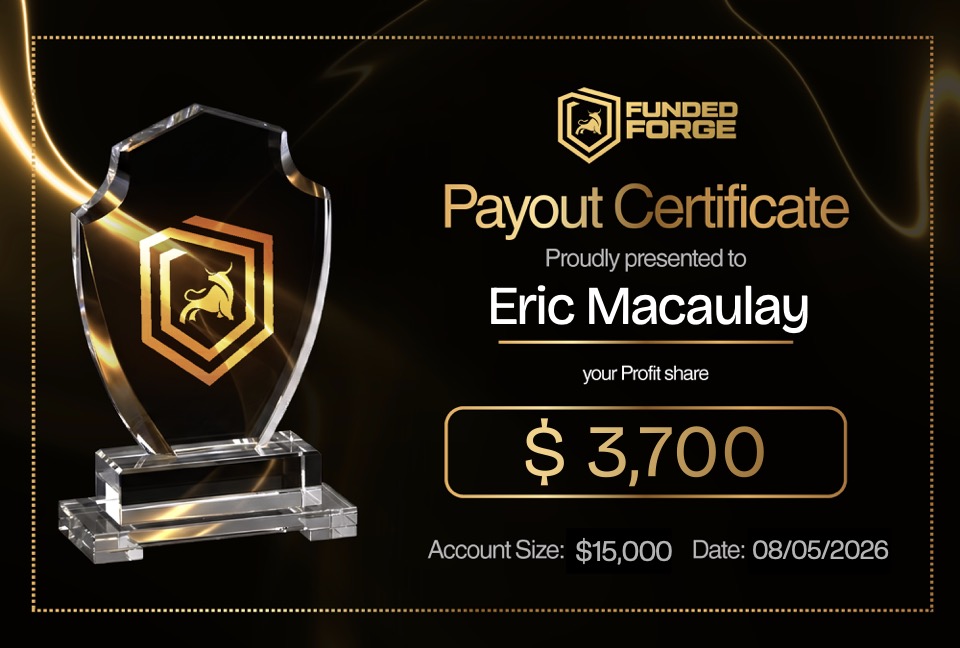 FundedForge payout certificate 10