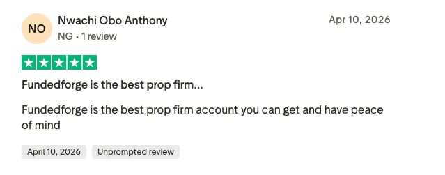 Trustpilot review 11 for FundedForge